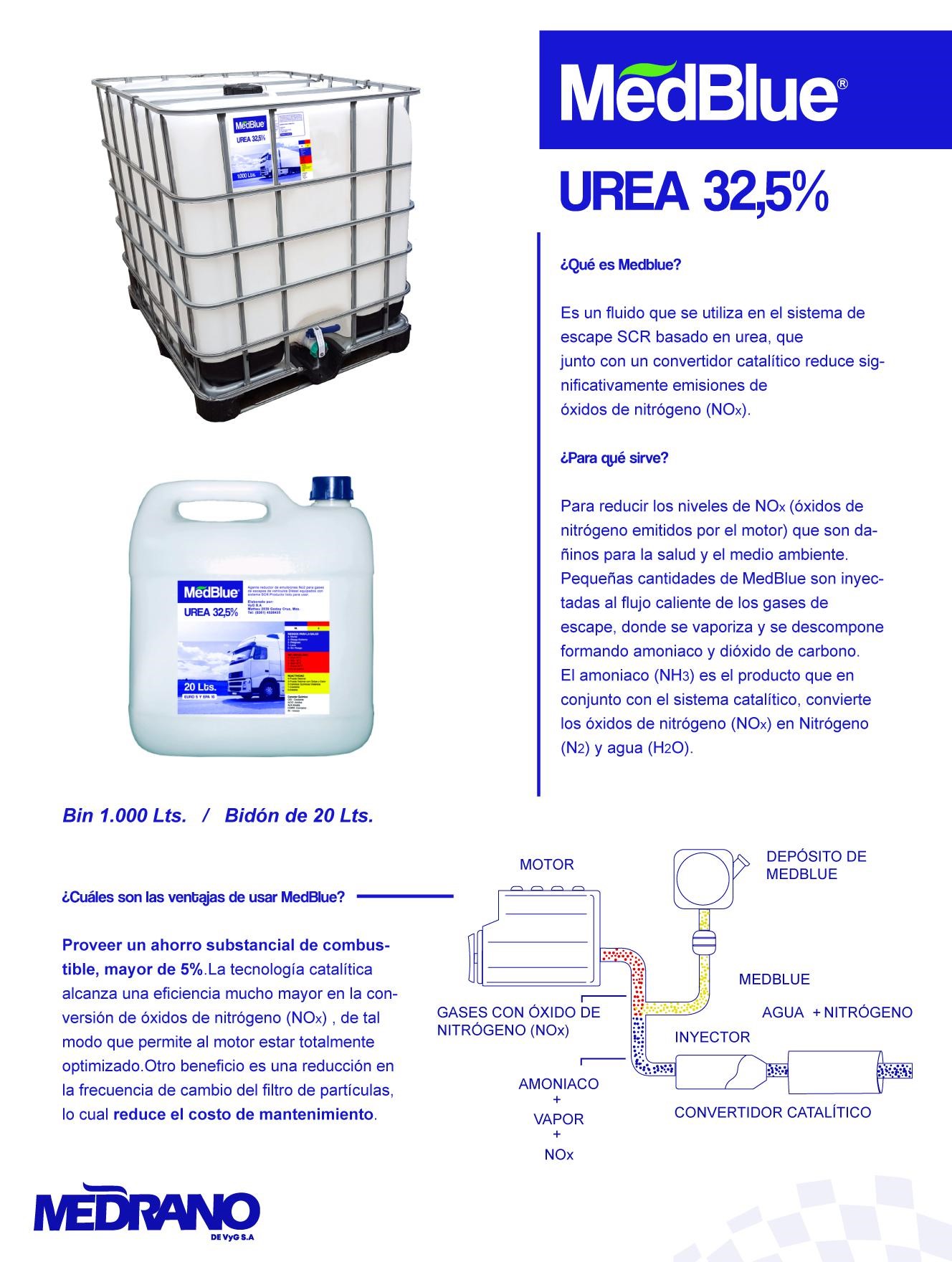 UREA 32,5% PARA CAMION MEDBLUE